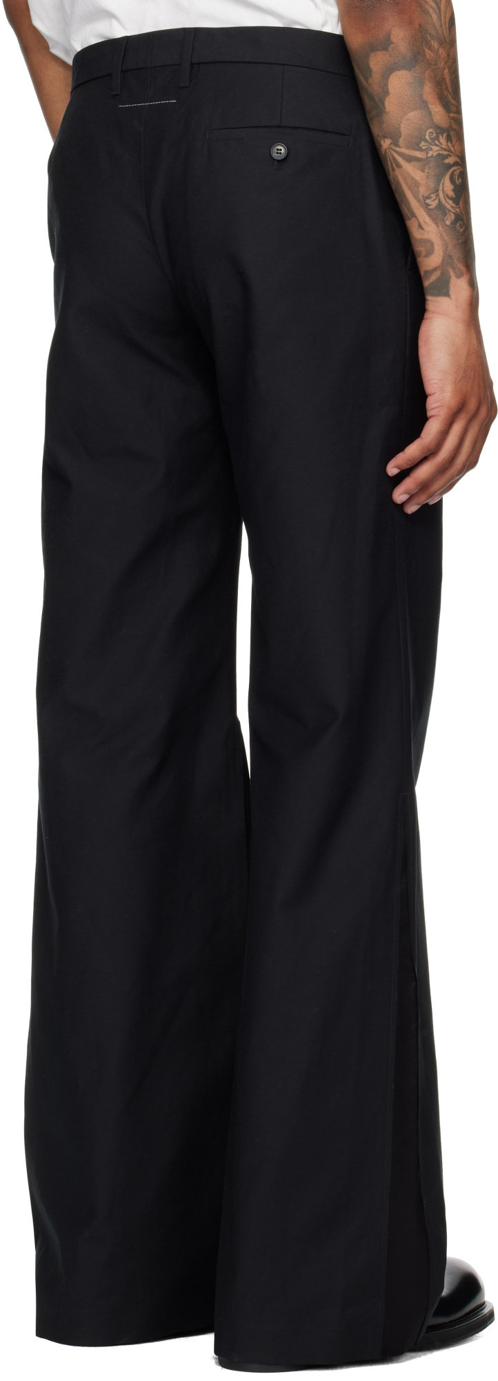 Mm6 Maison Margiela Flared Trousers In Black