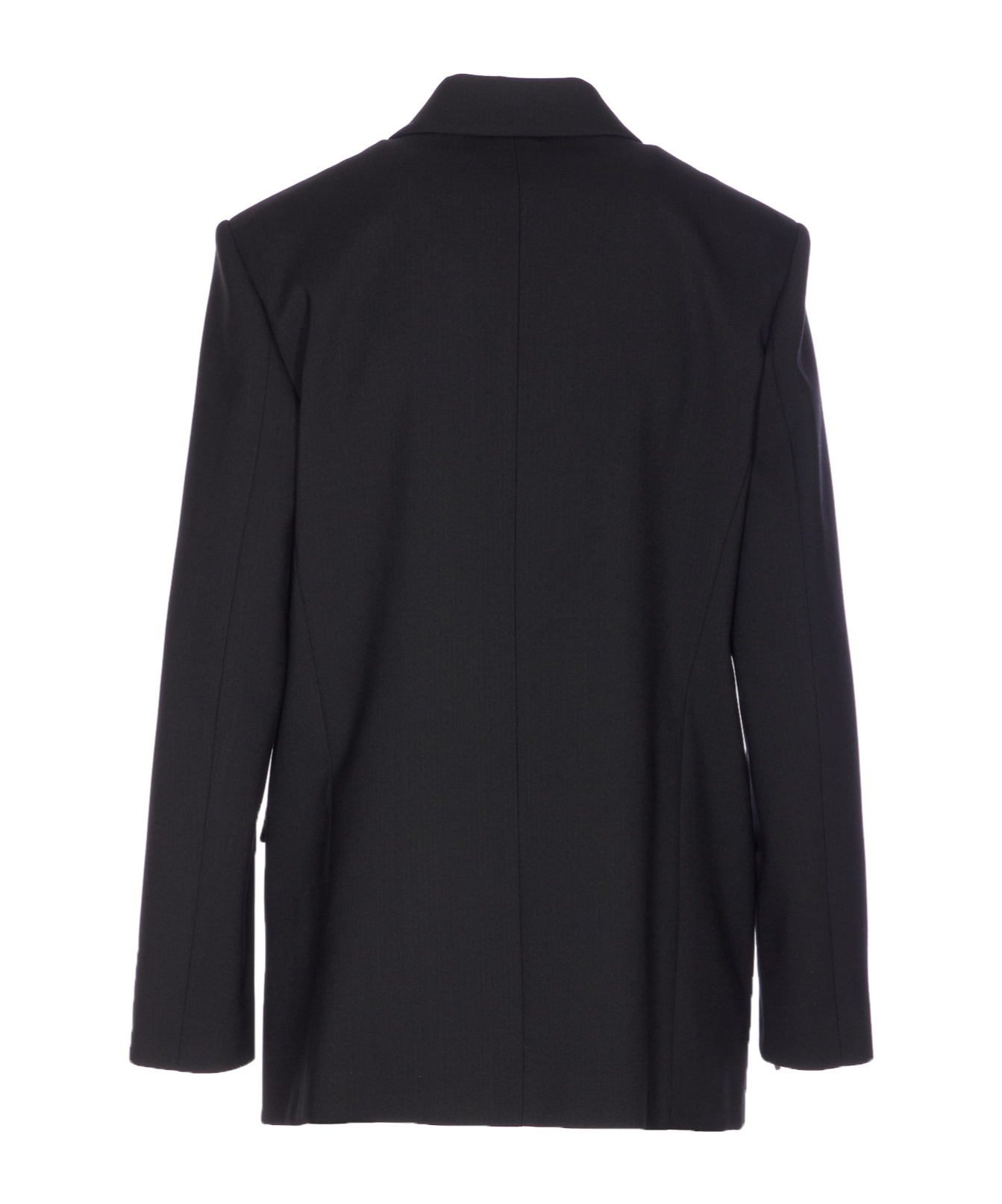Pinko Double Breasted Jacket Gold Tone Buttons In Black