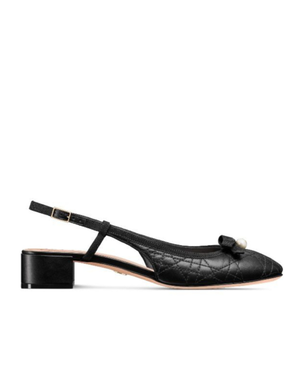 Dior Open-heeled Flats In Black