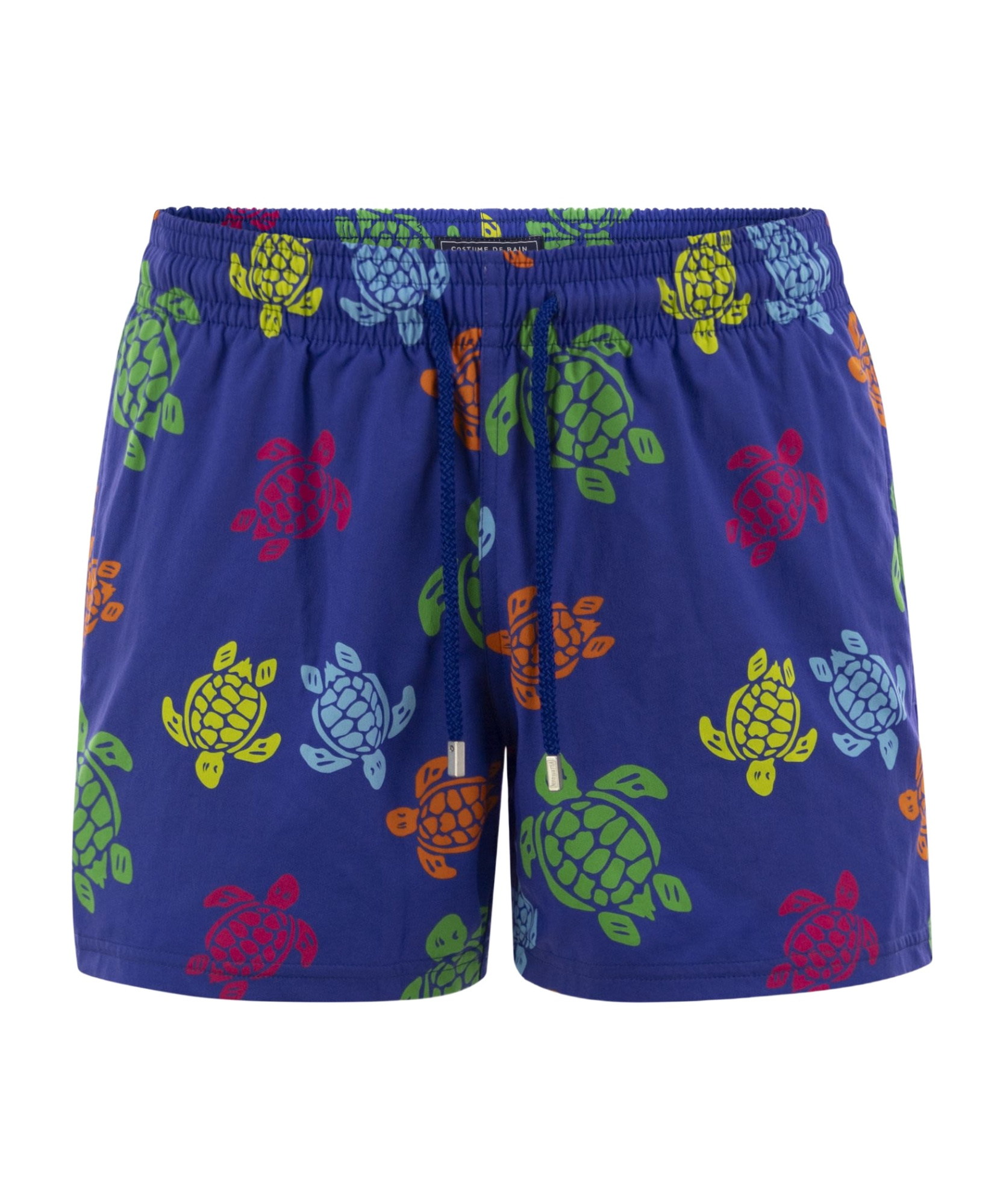 Vilebrequin Tortues Multicolor Elasticized Men`s Swim Shorts In Blue