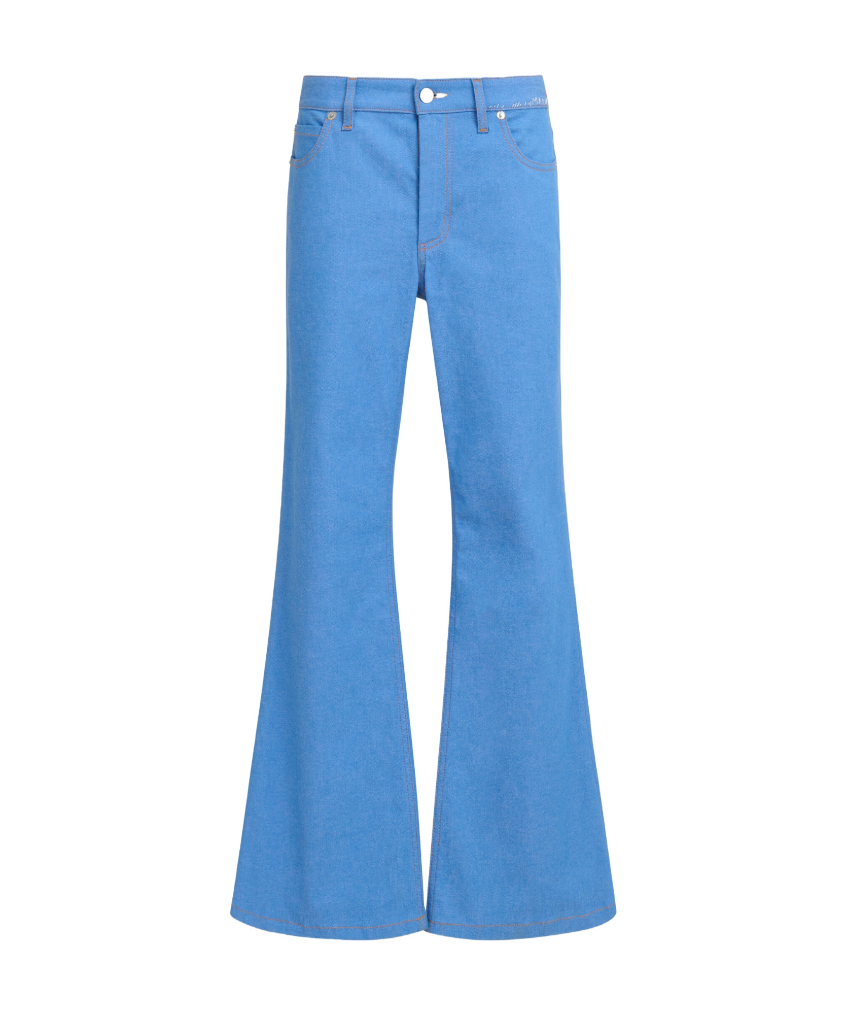 Marni Low-rise Flared Trousers In Blue