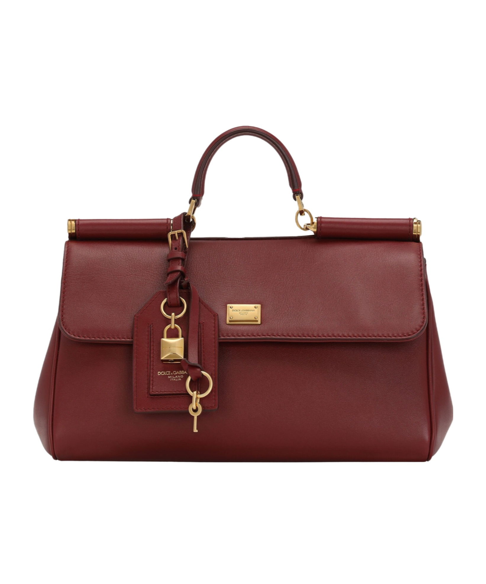 Dolce & Gabbana Sicily Structured Leather Tote Bag