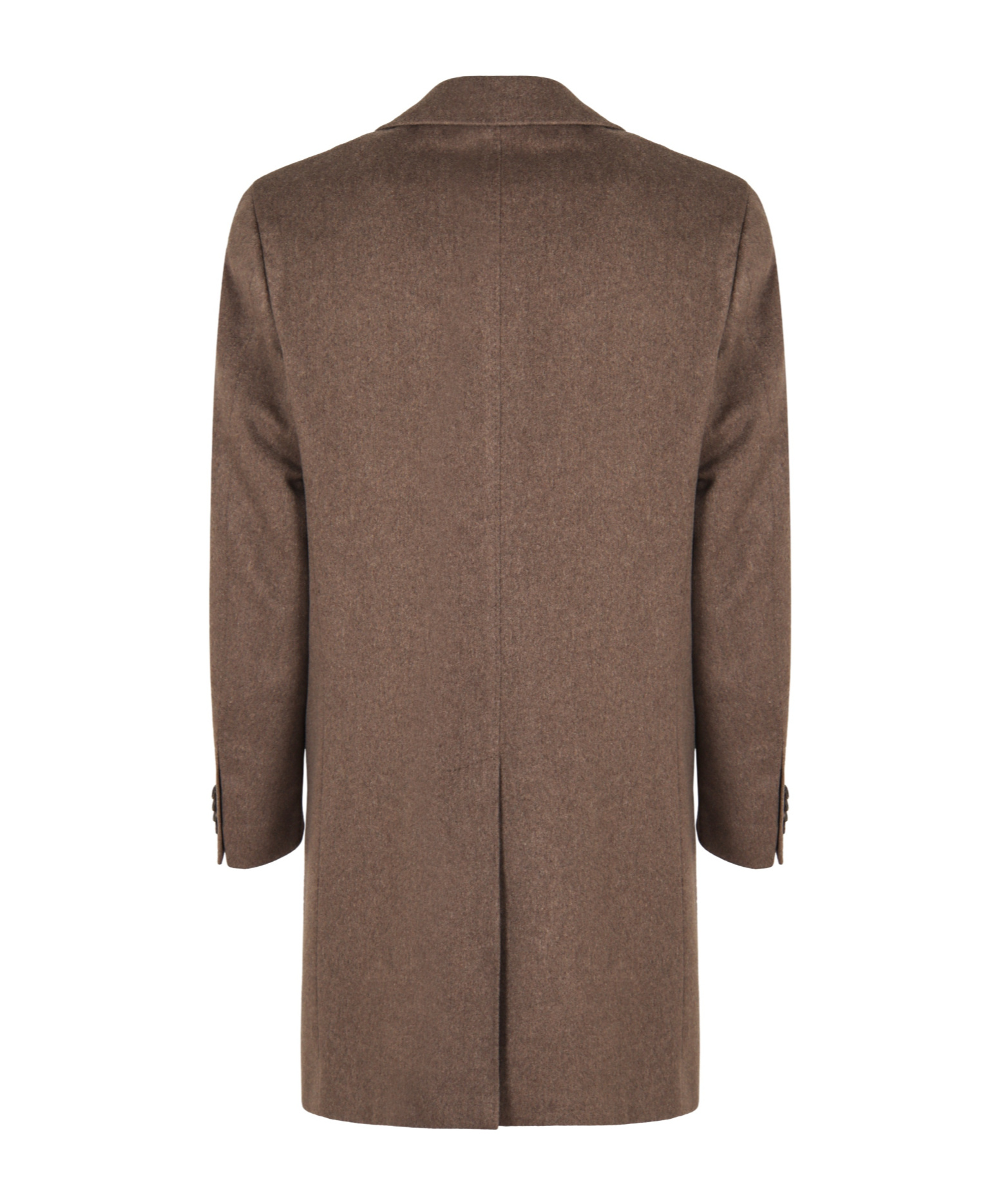 Canali Long-sleeved Coat In Brown