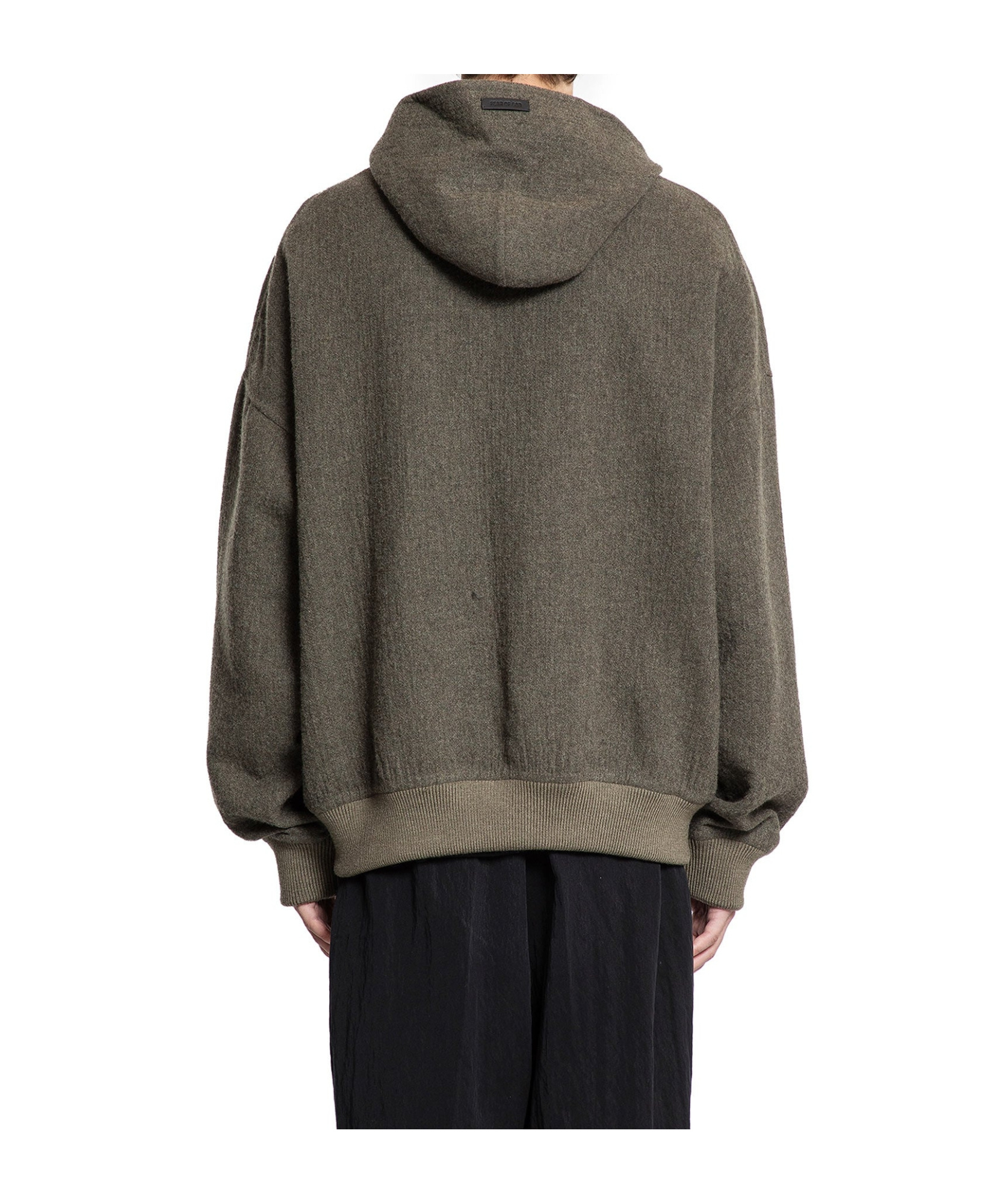 Fear Of God Mens Off Black Zip Relaxed-fit Wool-blend Hoodie In Multi