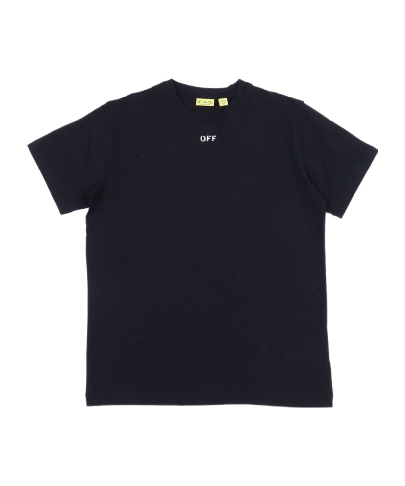 Off-white Kids Graphic-print Crewneck T-shirt In Black