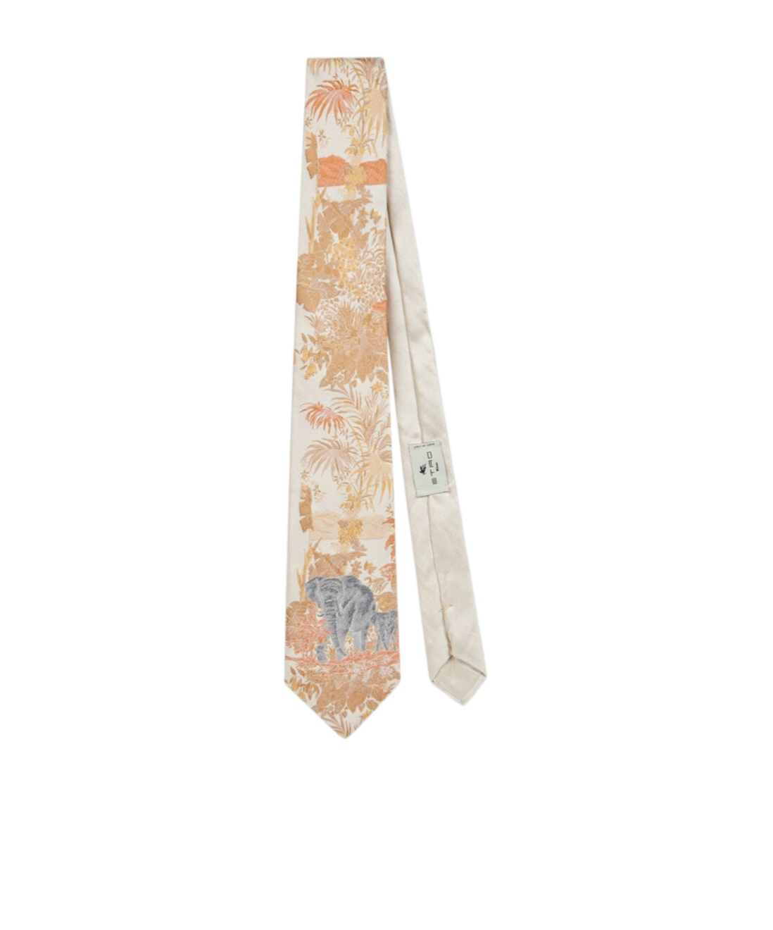 Etro Patterned Silk Tie In Yellow