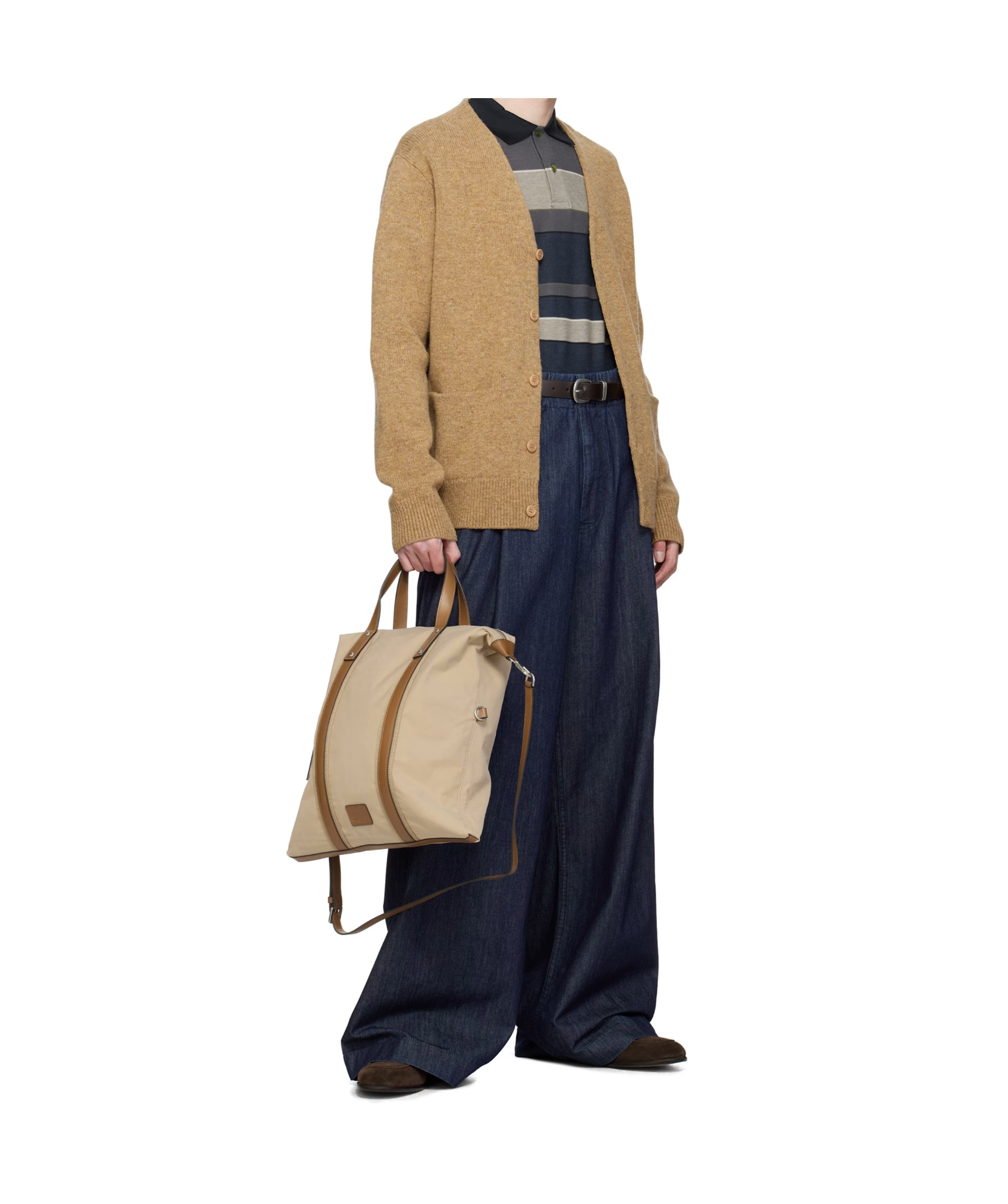 Paul Smith Zipper Crossbody Bag In Khaki