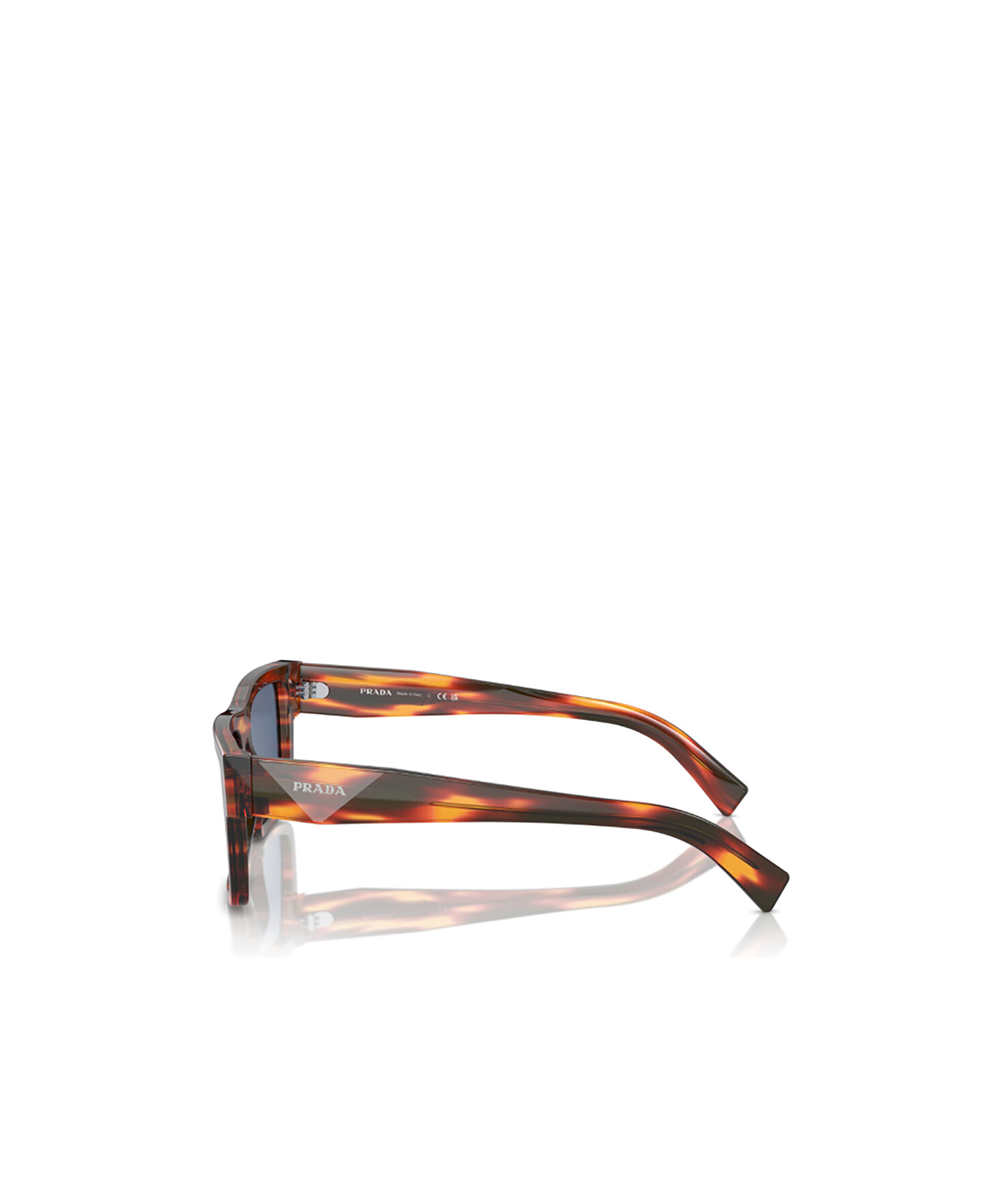 Prada 0pr 19ws Rectangular Tortoiseshell Acetate Sunglasses In Blue