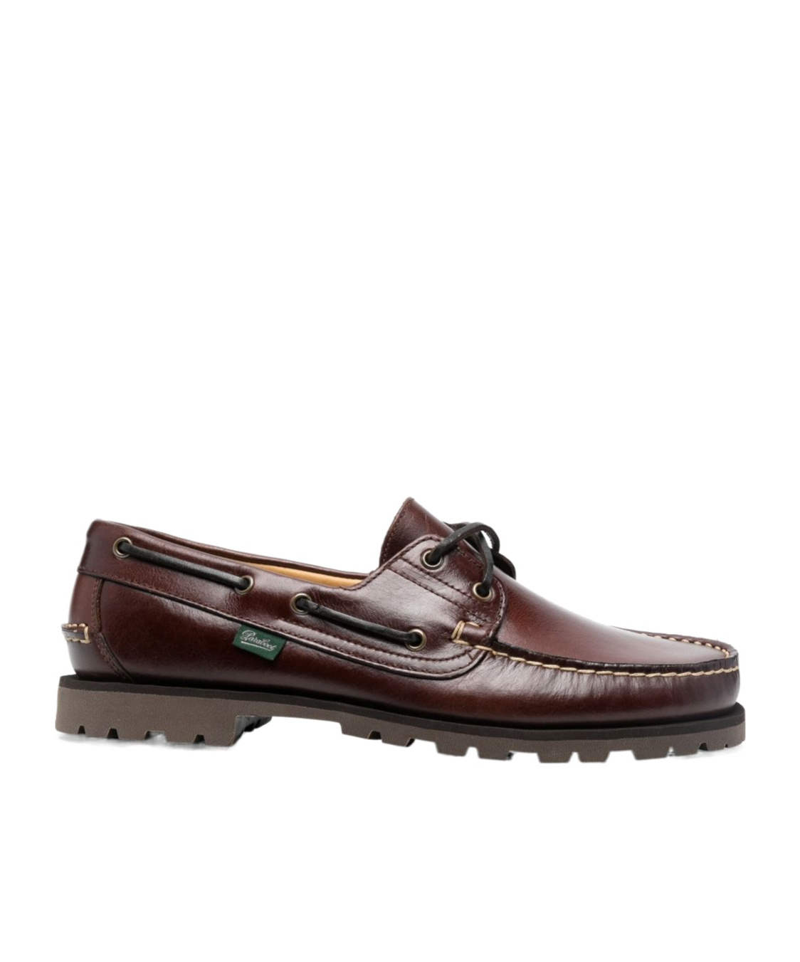 Paraboot Lace-up Leather Boat Shoes In Brown