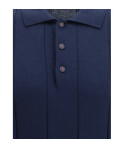 Shop Kiton Ribbed-knit Polo Shirt In Blue