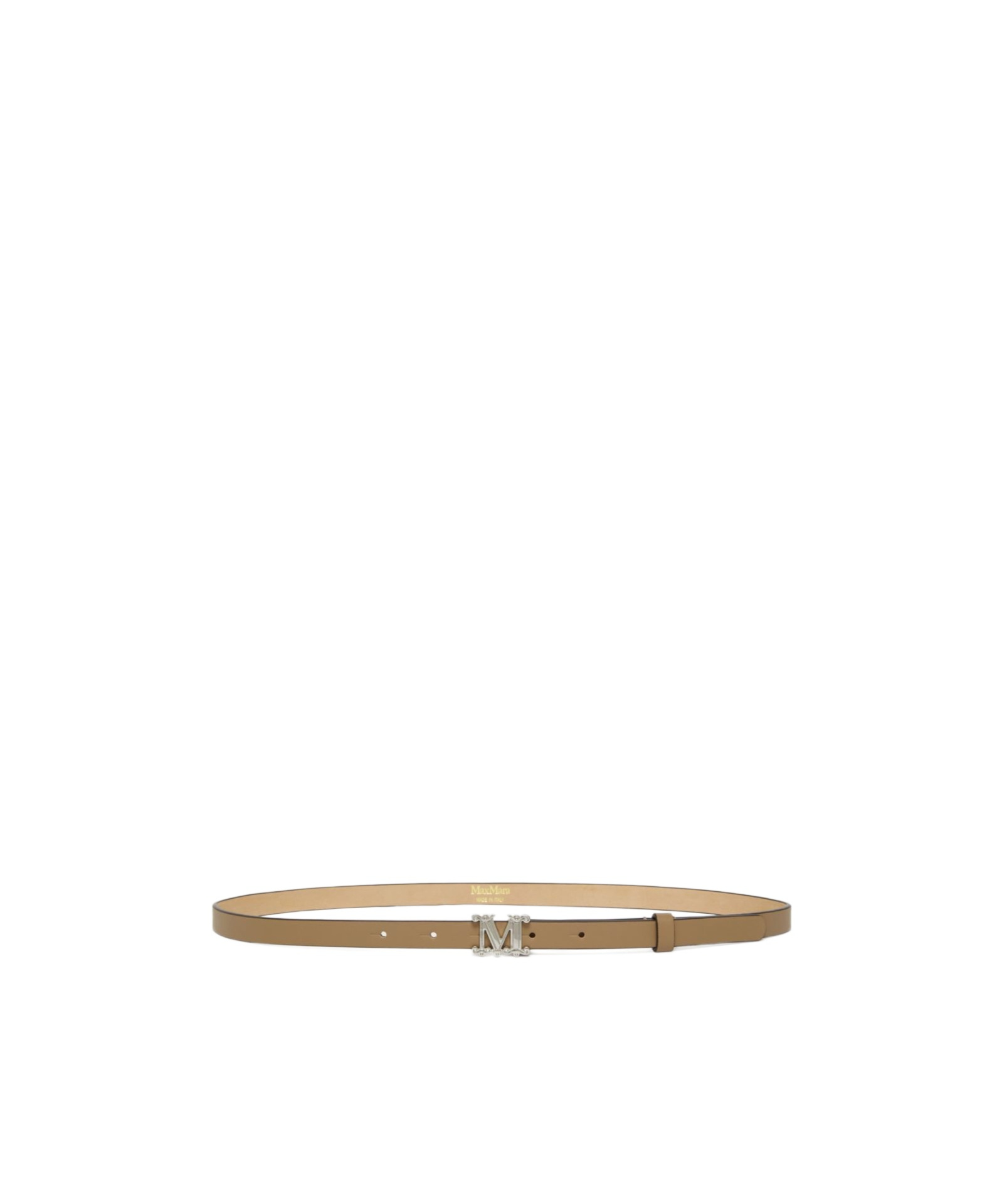 Max Mara Logo Belt In Brown
