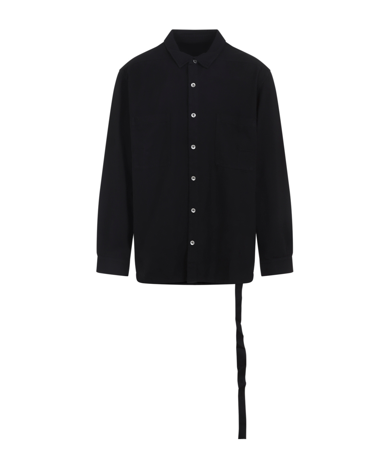 Rick Owens Drkshdw Oversized Shirt With Chest Pockets And Long Sleeves In Black