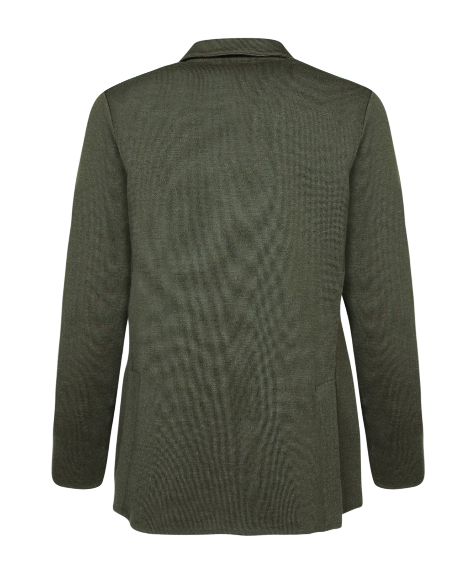 Lardini Military Green Wool Cardigan Jacket