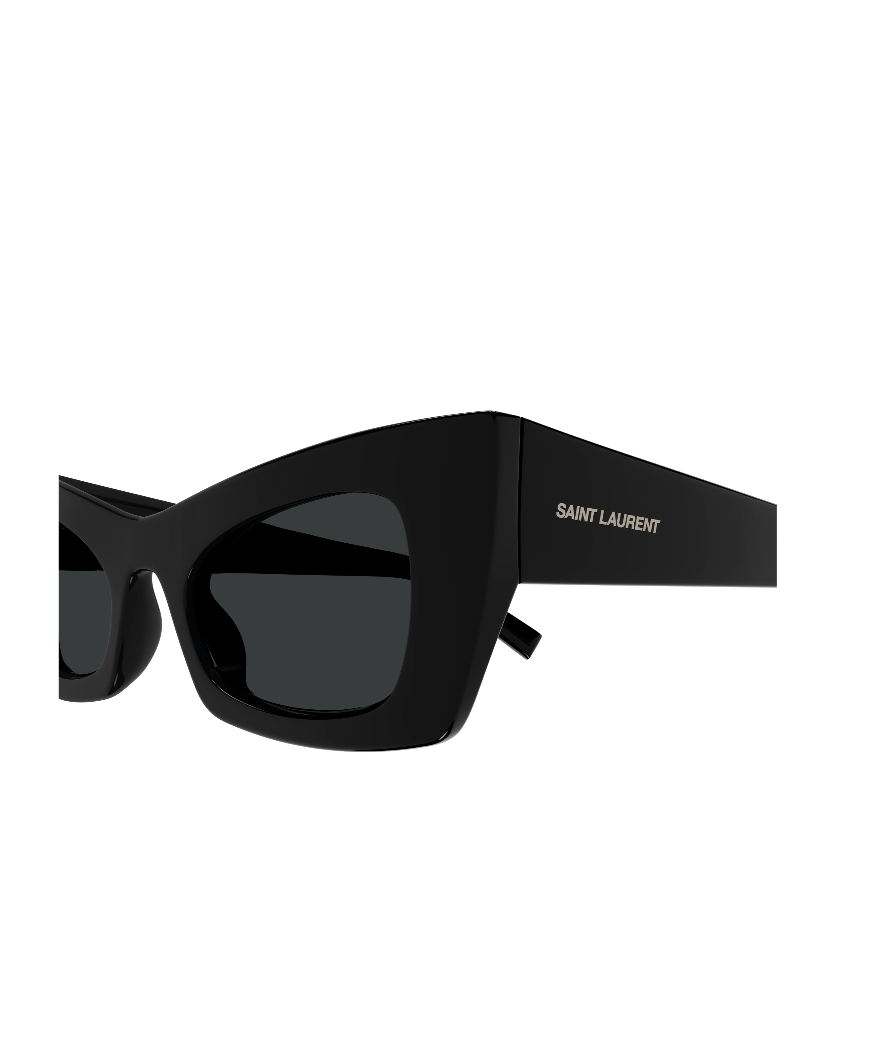 Saint Laurent Sl 702 Fashion Show Plastic Cat-eye Sunglasses In Black