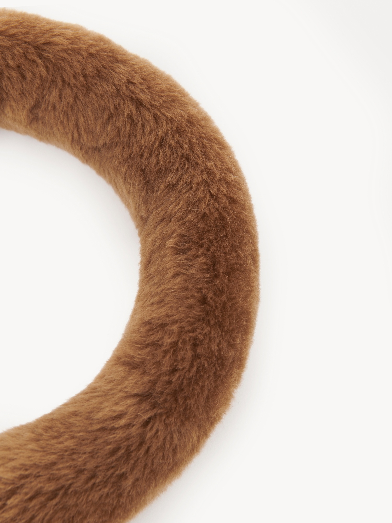 Chloé Plush Hairband In Light Brown