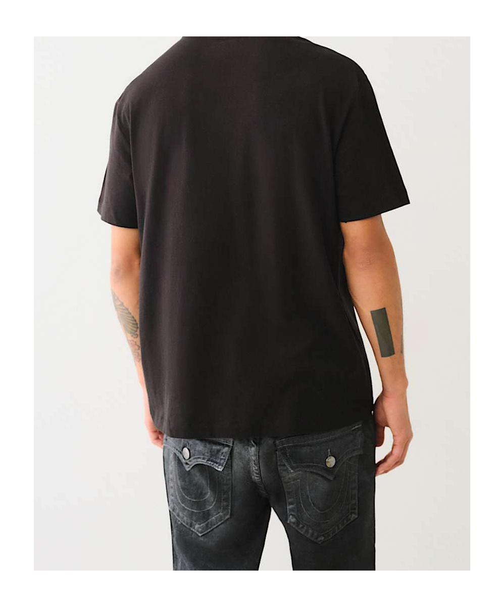 True Religion Billboard Short Sleeve Tee In Black