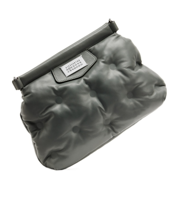 Maison Margiela Soft Lambskin Shoulder Bag With Adjustable Strap In Green