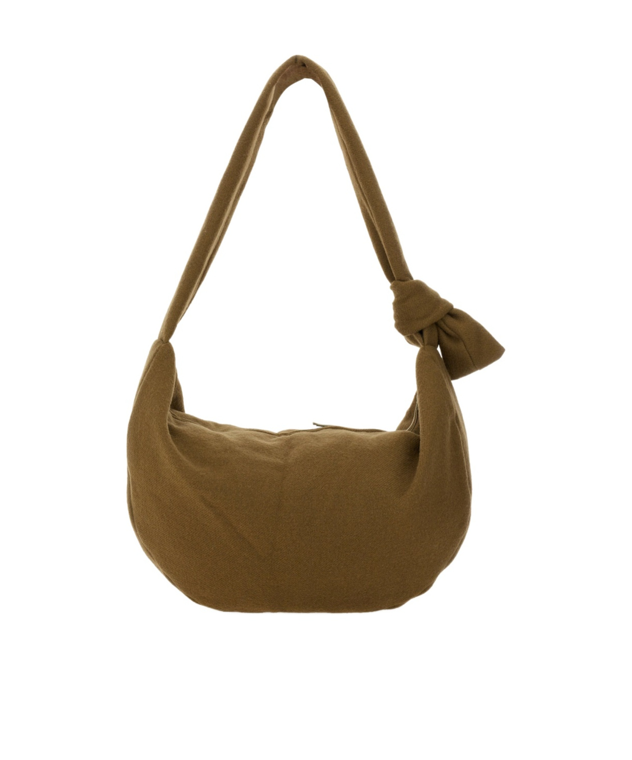 Alysi Brown Wool Bag With Unique Knot Detail In Brown