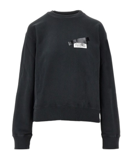 Mm6 Maison Margiela Long-sleeved Sweatshirt In Black