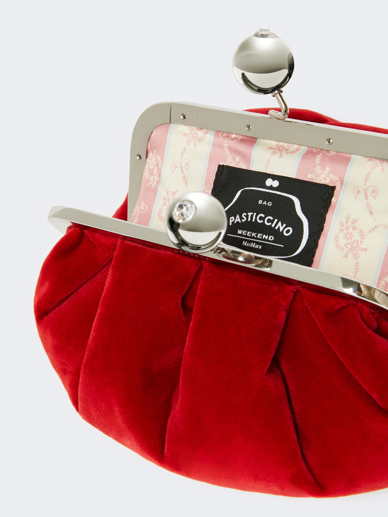 Weekend Max Mara Ball-detail Cotton Clutch Bag In Red