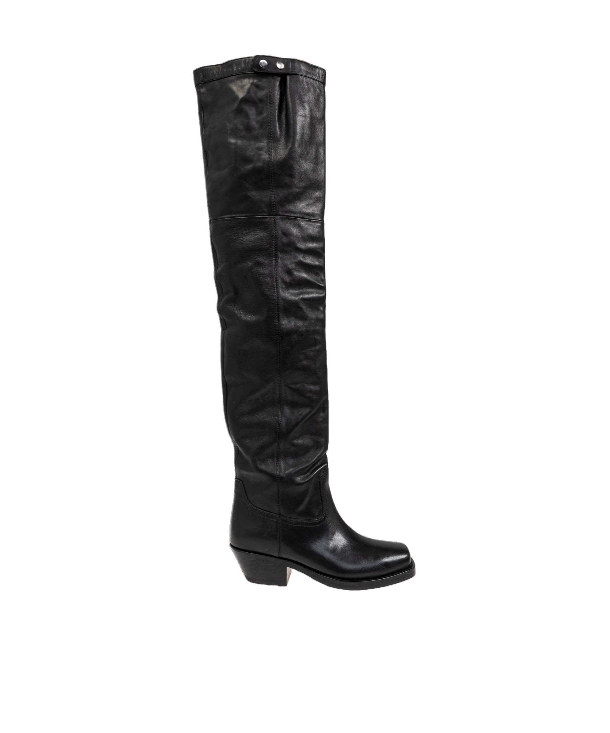 Isabel Marant 40mm Amati-gb Leather Knee High Boots In Black