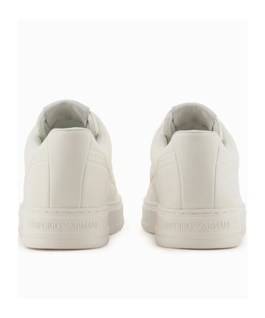 Emporio Armani Round Head Low-cut Casual Shoes In White