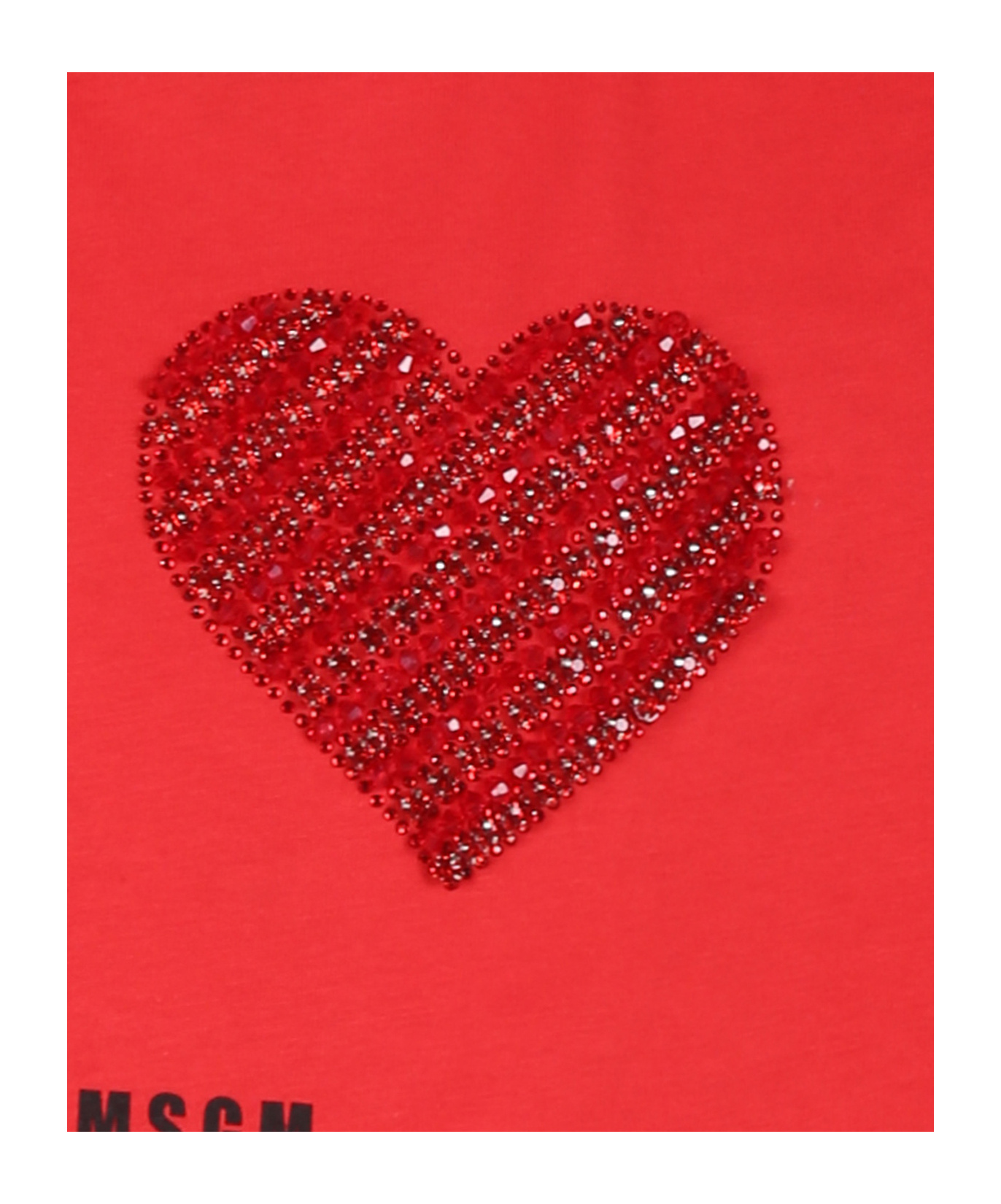 Msgm Logo-print T-shirt In Red