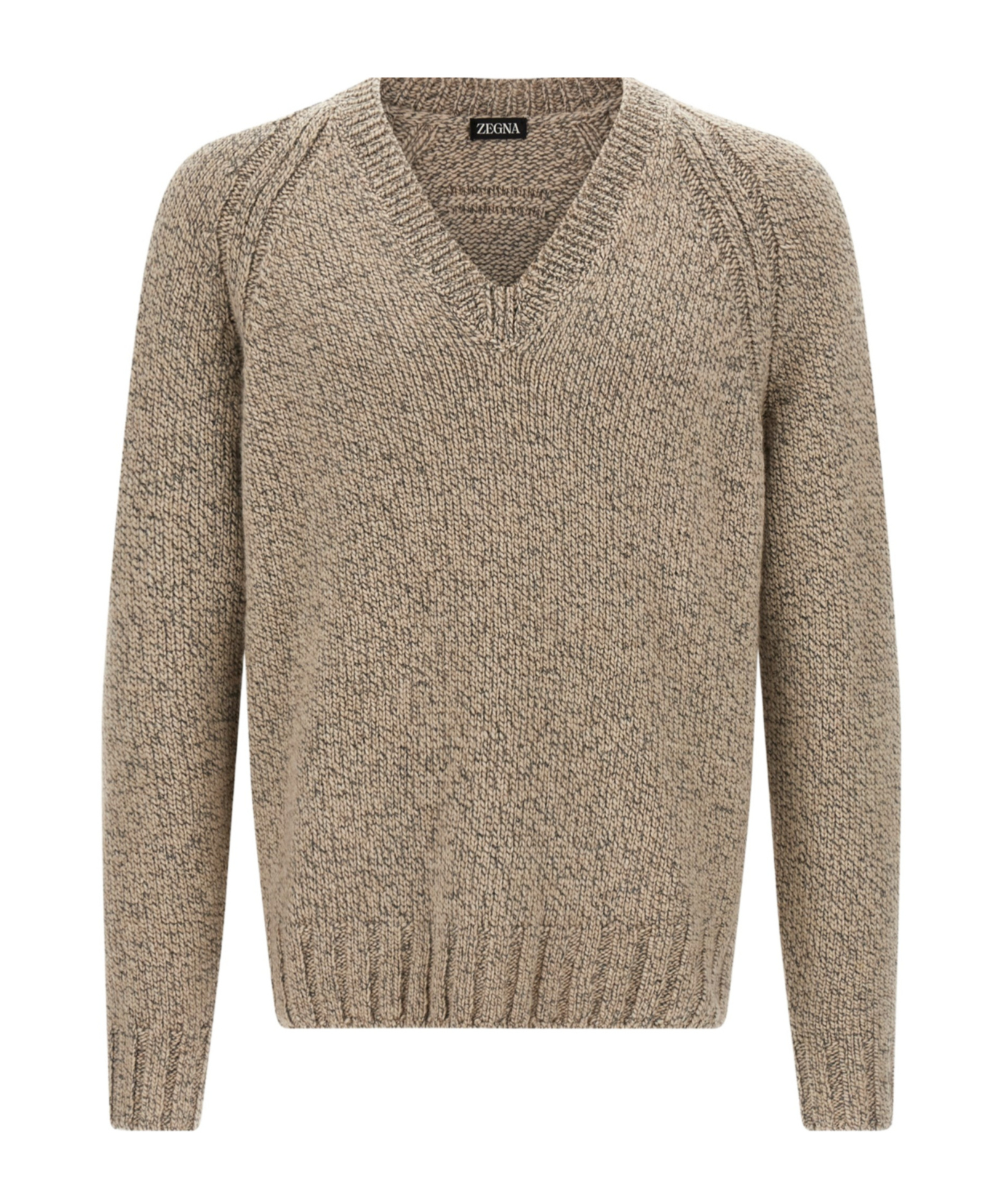 Zegna Cashmere Sweater Sweaters And Cardigans Beige In Multi