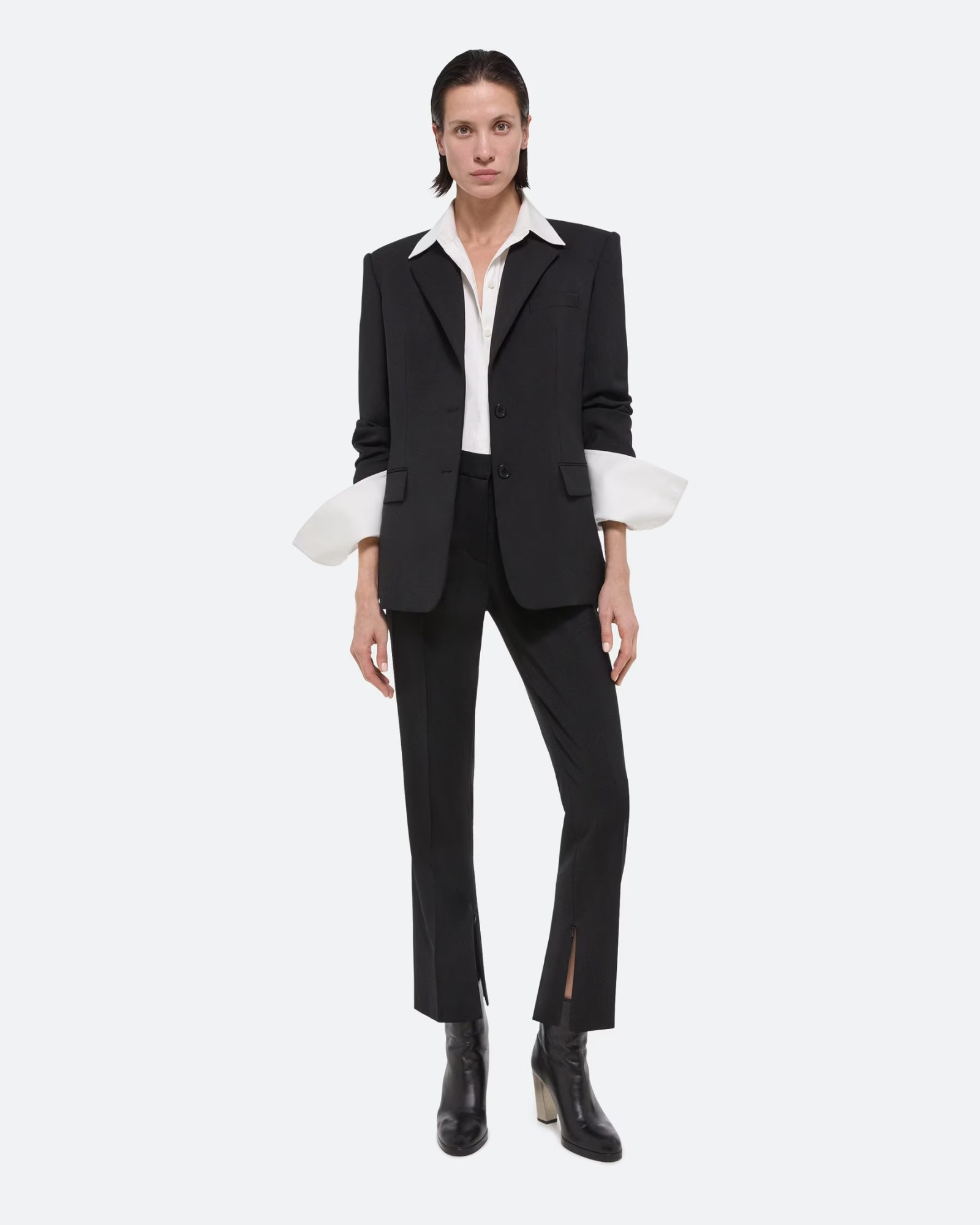 Helmut Lang Single-breasted Wool Blazer In Black