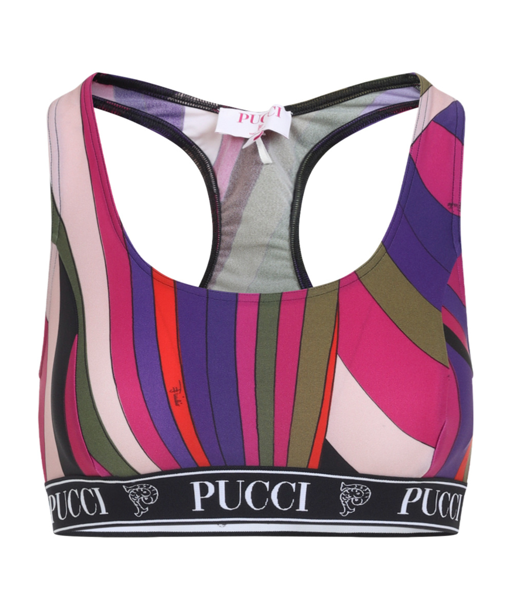 Pucci Racerback Polyamide Fashion Top In Multi
