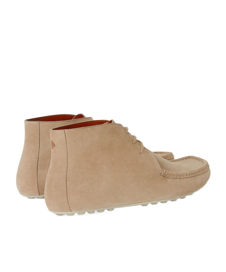 Loro Piana Dot Walk Suede Chukka Boots In Nude