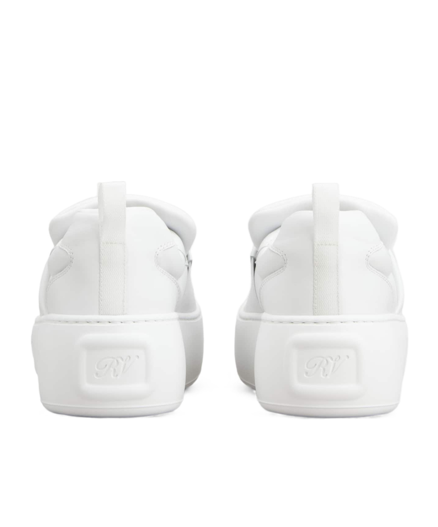 Roger Vivier Viv' Up Sneakers In Leather In White