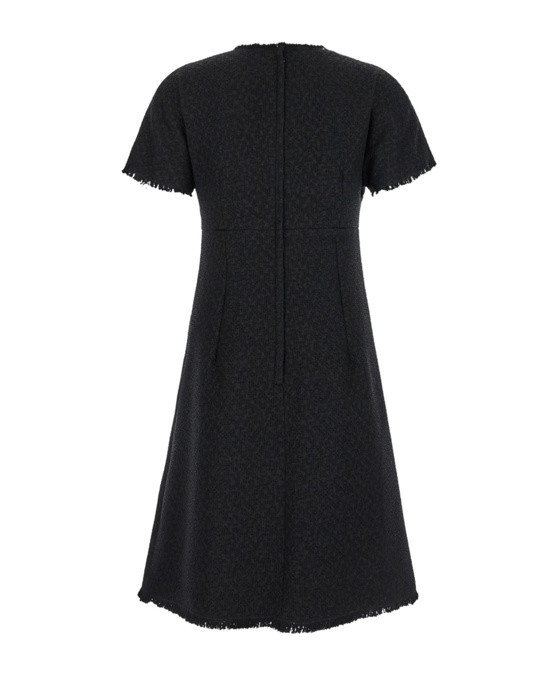 Dolce & Gabbana Midi Black Dress With Dg Detail In Black