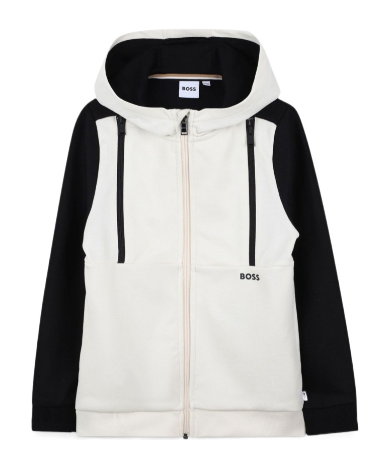 Hugo Boss Long-sleeved Sweatshirt And Shorts Two-pack In White