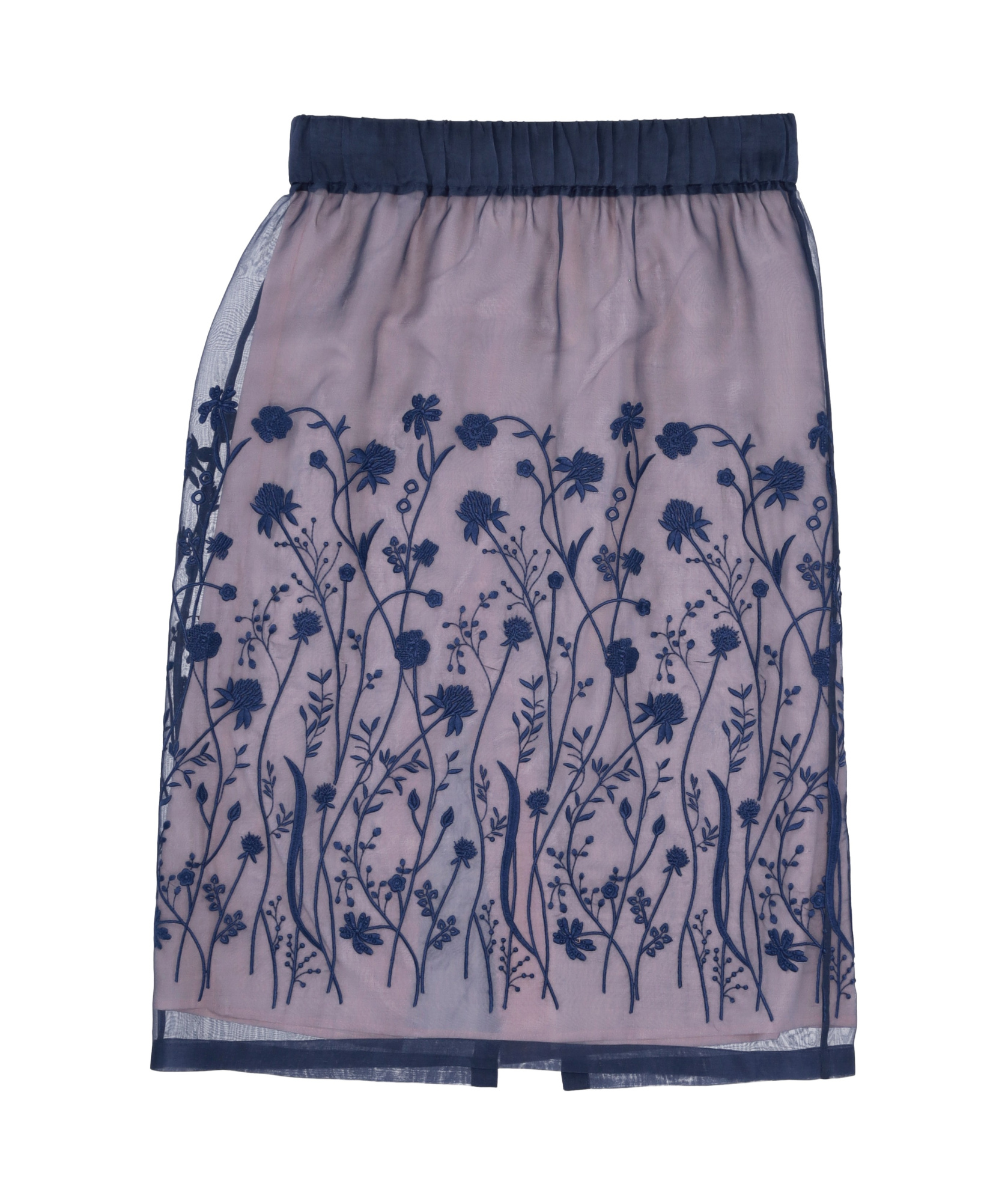 P.a.r.o.s.h Floral-embroidery Midi Skirt