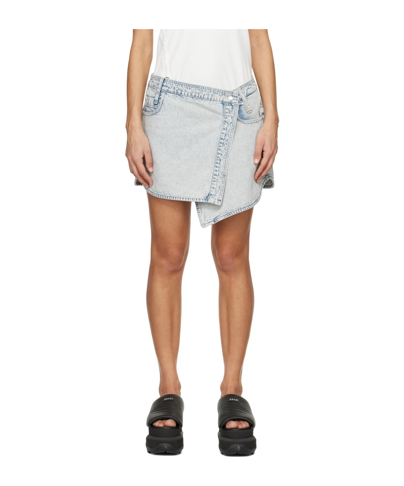 WOOYOUNGMI ASYMMETRIC WRAP MINI SKIRT