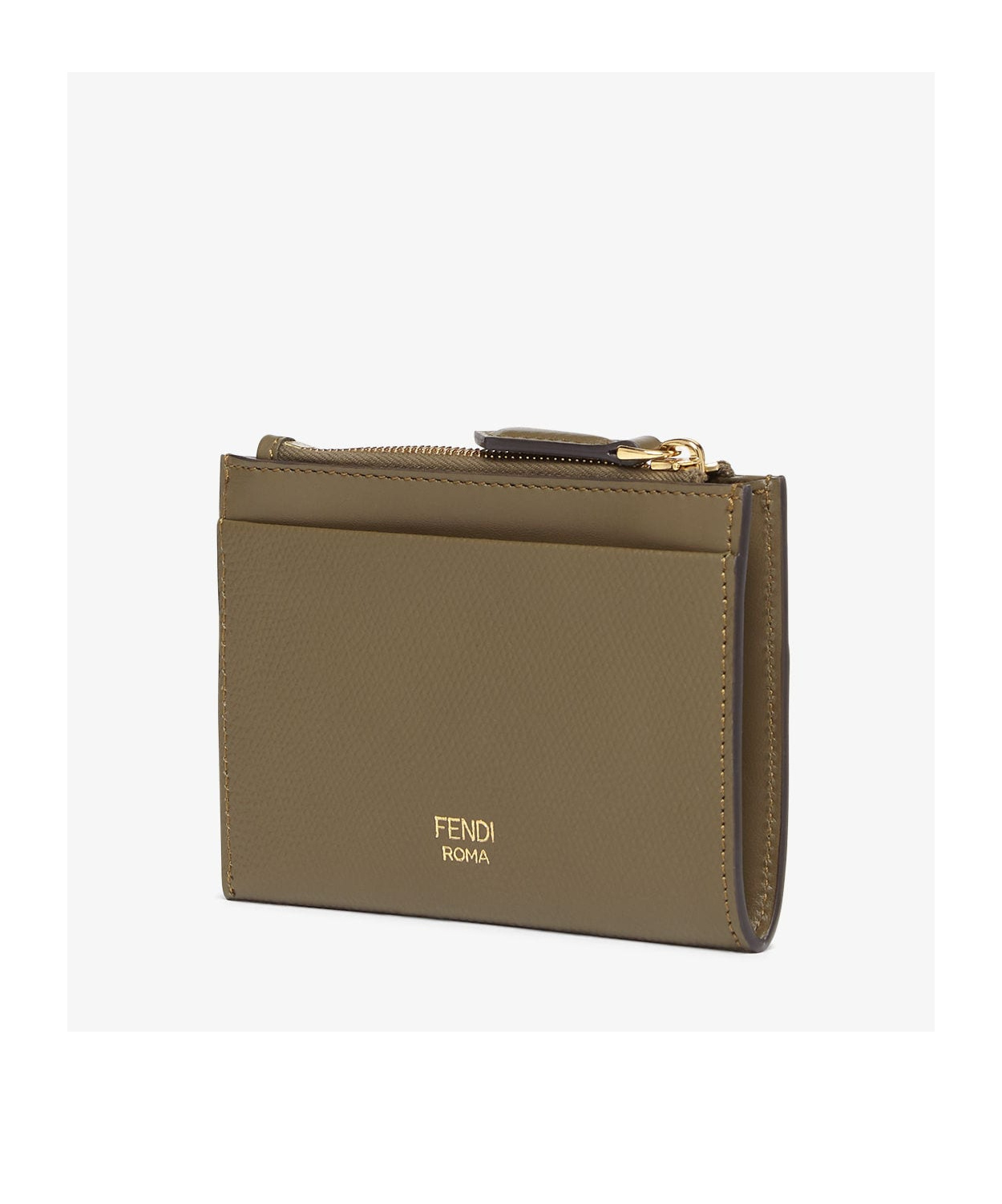 Fendi Ff Diamonds Zipper Clip In Brown