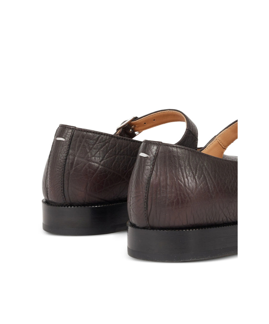 Maison Margiela Tabi Mary Jane Loafers In Brown