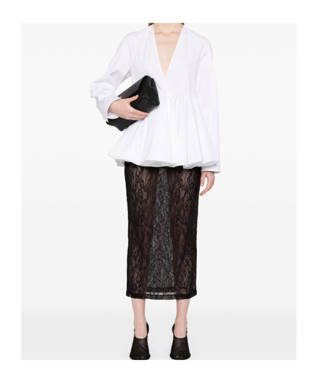 Wardrobe.nyc Lace Midi Skirt
