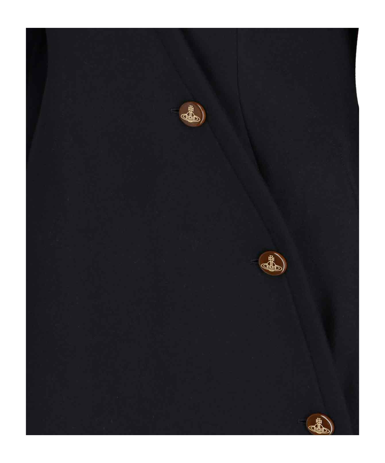 Vivienne Westwood Tailored Jacket With Large Collar And Pockets In Blue