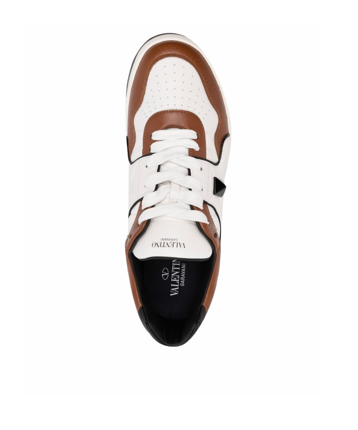 Valentino Roman Stud Low-top Sneakers In White