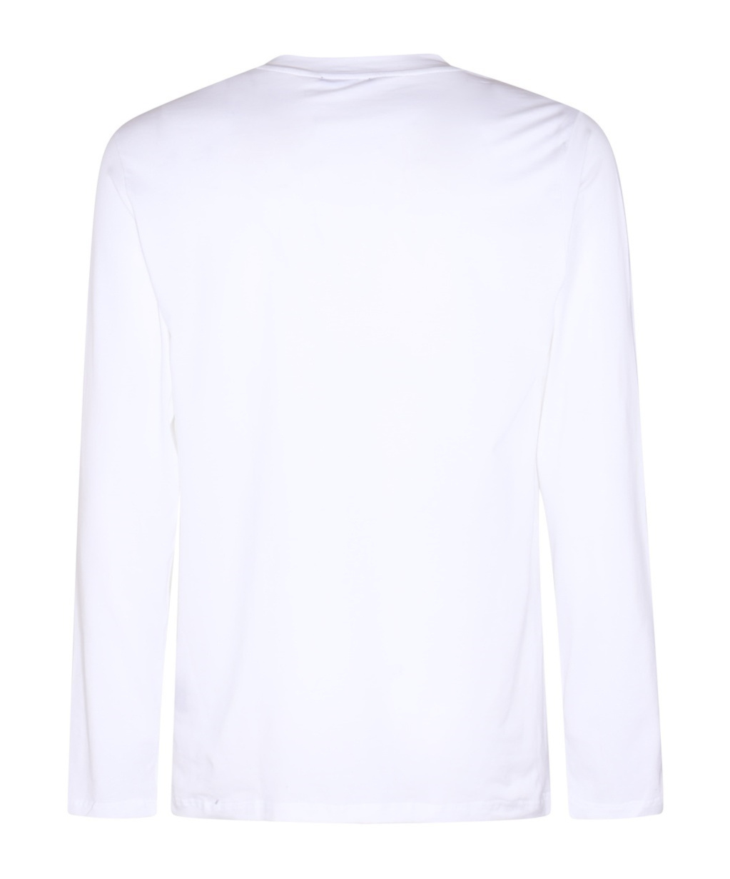 Tom Ford White Long-sleeved Basic T-shirt With Cuffs In Lyocell Blend Man In White