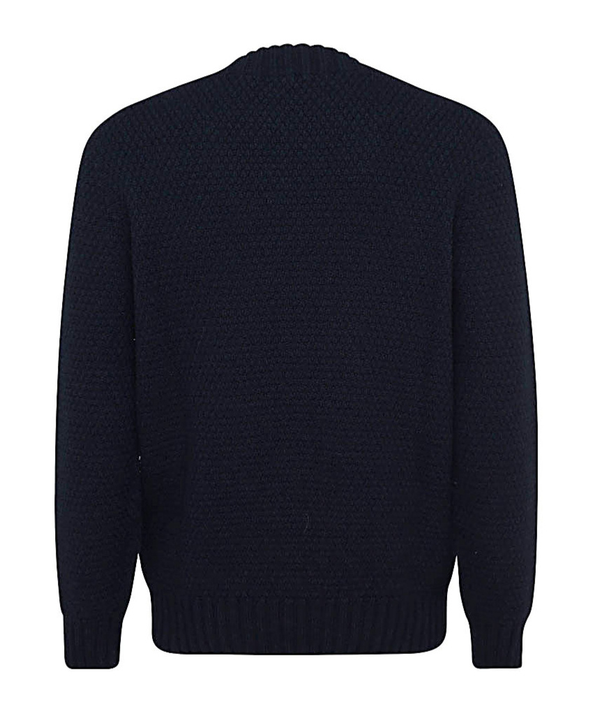Drumohr Cable-knit Crew-neck Jumper In Black