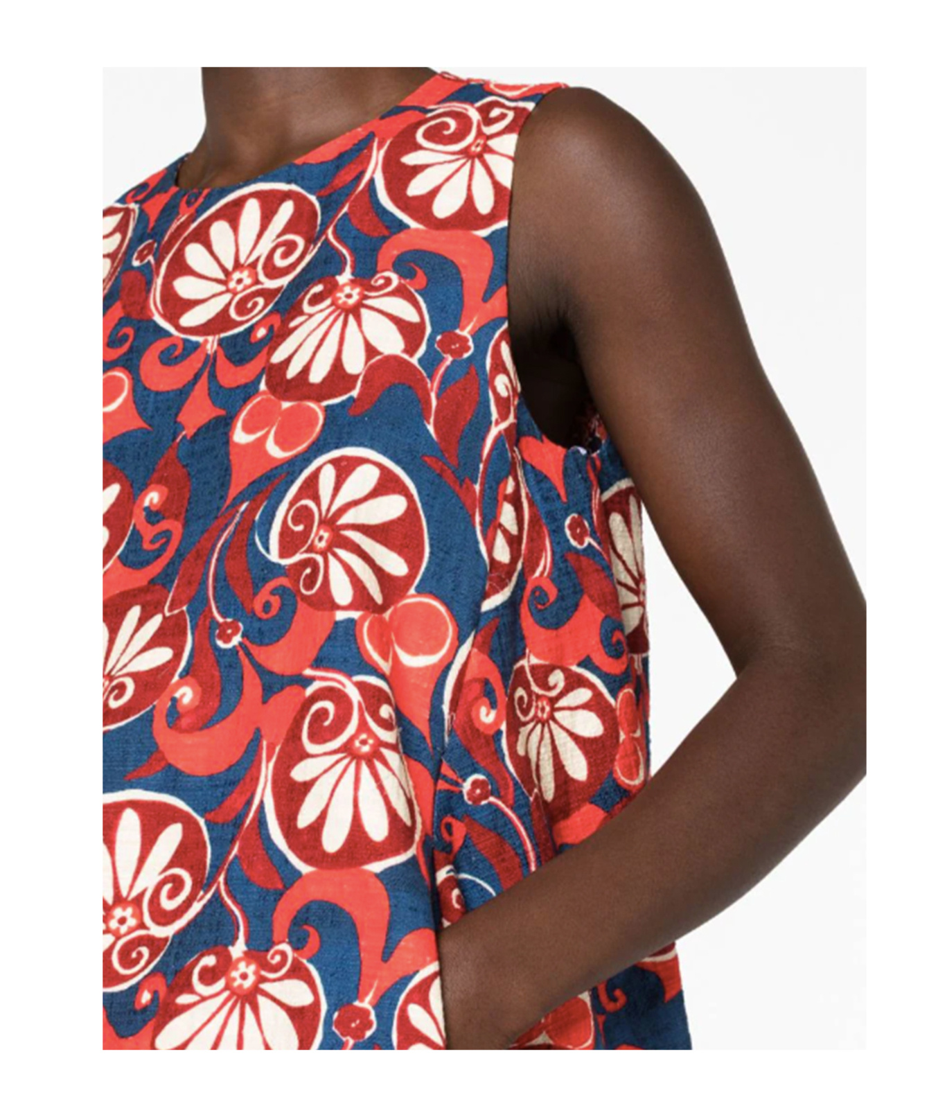 La Doublej La Scala Feather-trim Midi Dress In Blue