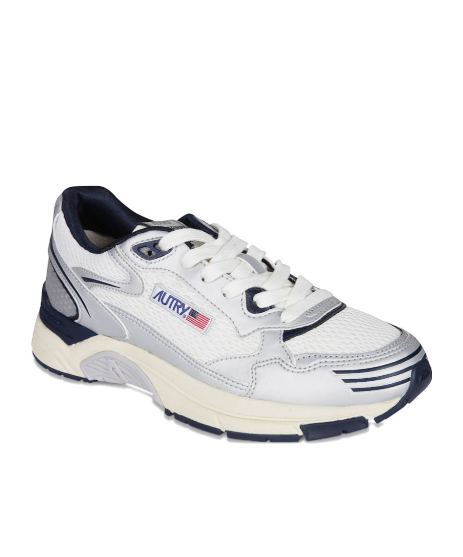 Autry Hyperway Sneaker In Mesh And Suede Sneakers Silver In Multi