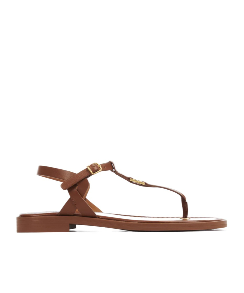 Chloé 'marcie' Brown Flat Thongs Sandals In Brown