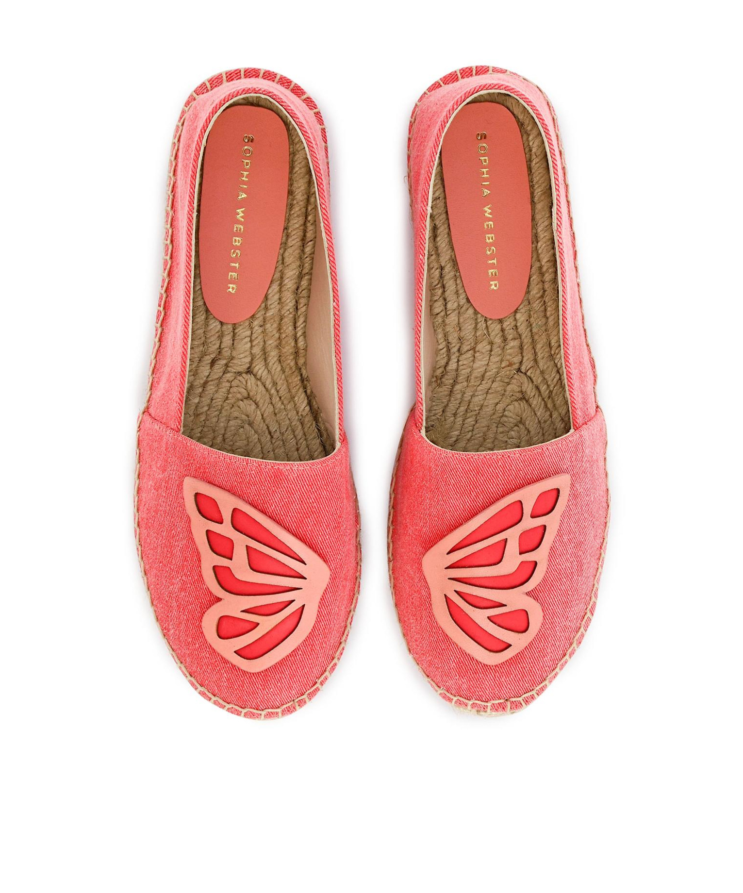 Sophia Webster Butterfly Canvas Espadrilles In Pink