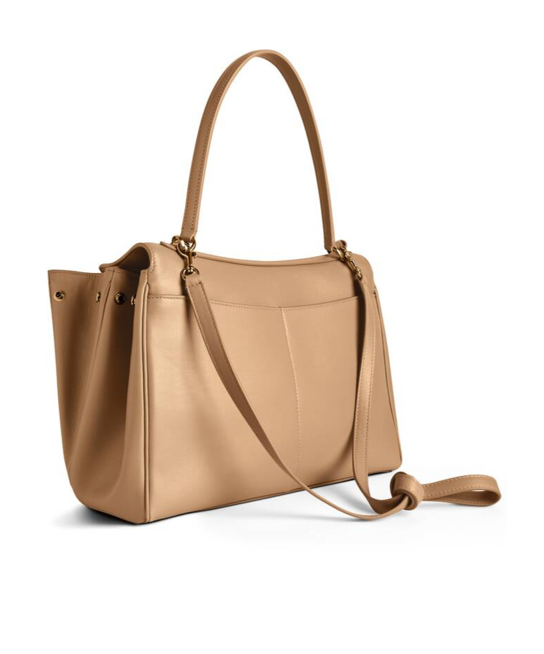 Balenciaga Rodeo Medium Leather Top-handle Bag In Nude