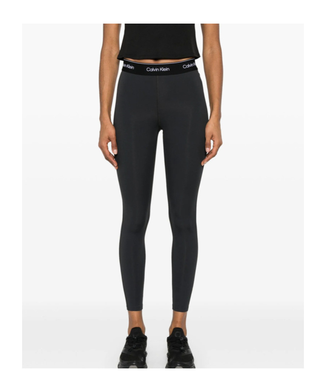 CALVIN KLEIN LOGO-WAISTBAND PERFORMANCE LEGGINGS