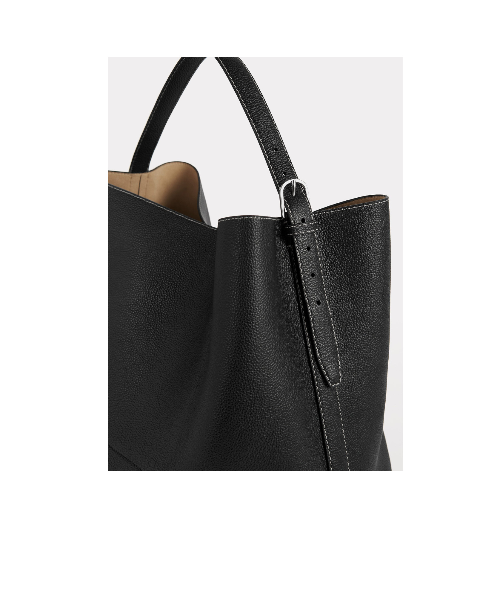 Shop Totême Adjustable Shoulder Bag In Black